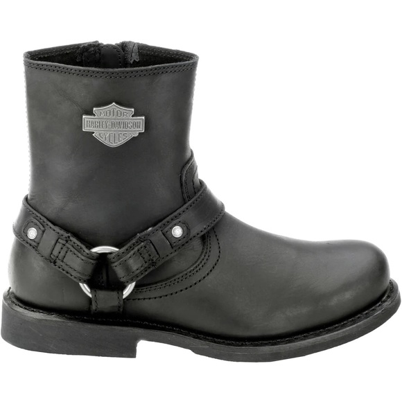 NEW Harley Davidson Men's SCOUT Black LTHR Motorcycle Riding Boots D9526… - Picture 3 of 15